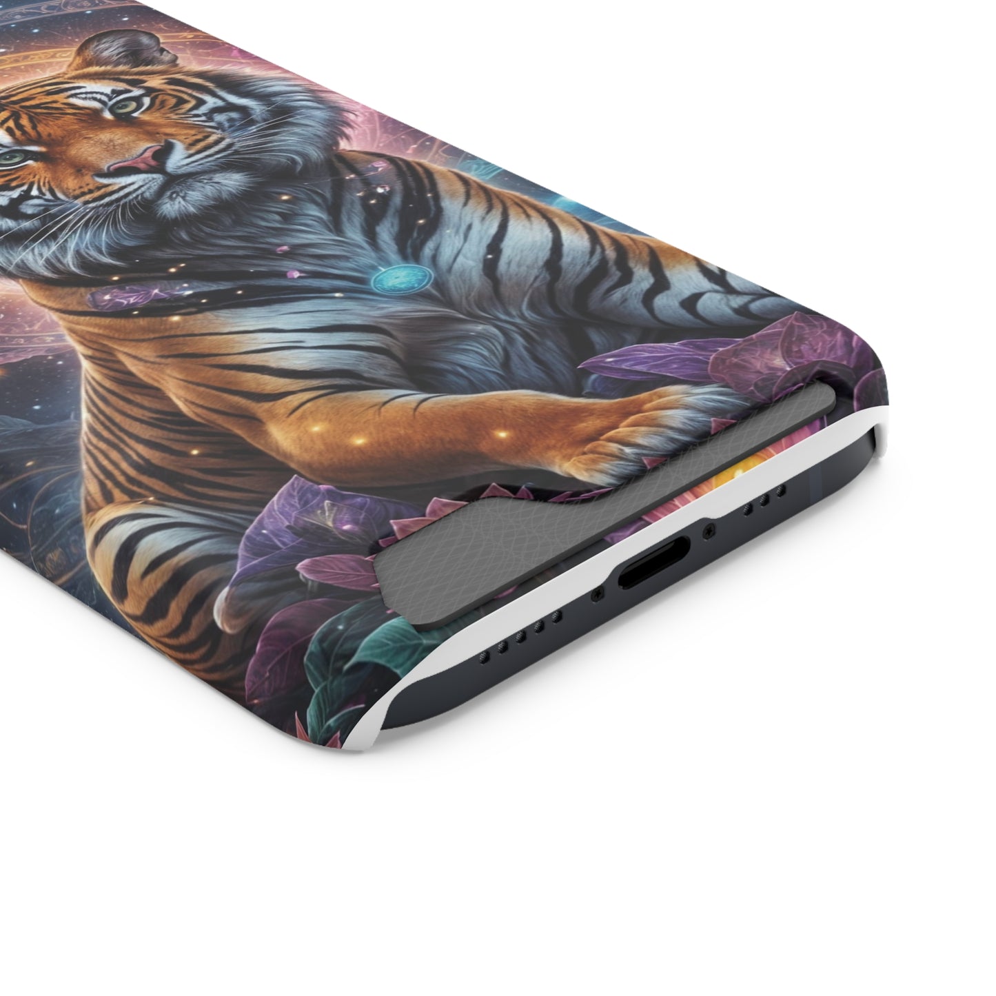 Cosmic Bengal Tiger - Phone Case With Card Holder