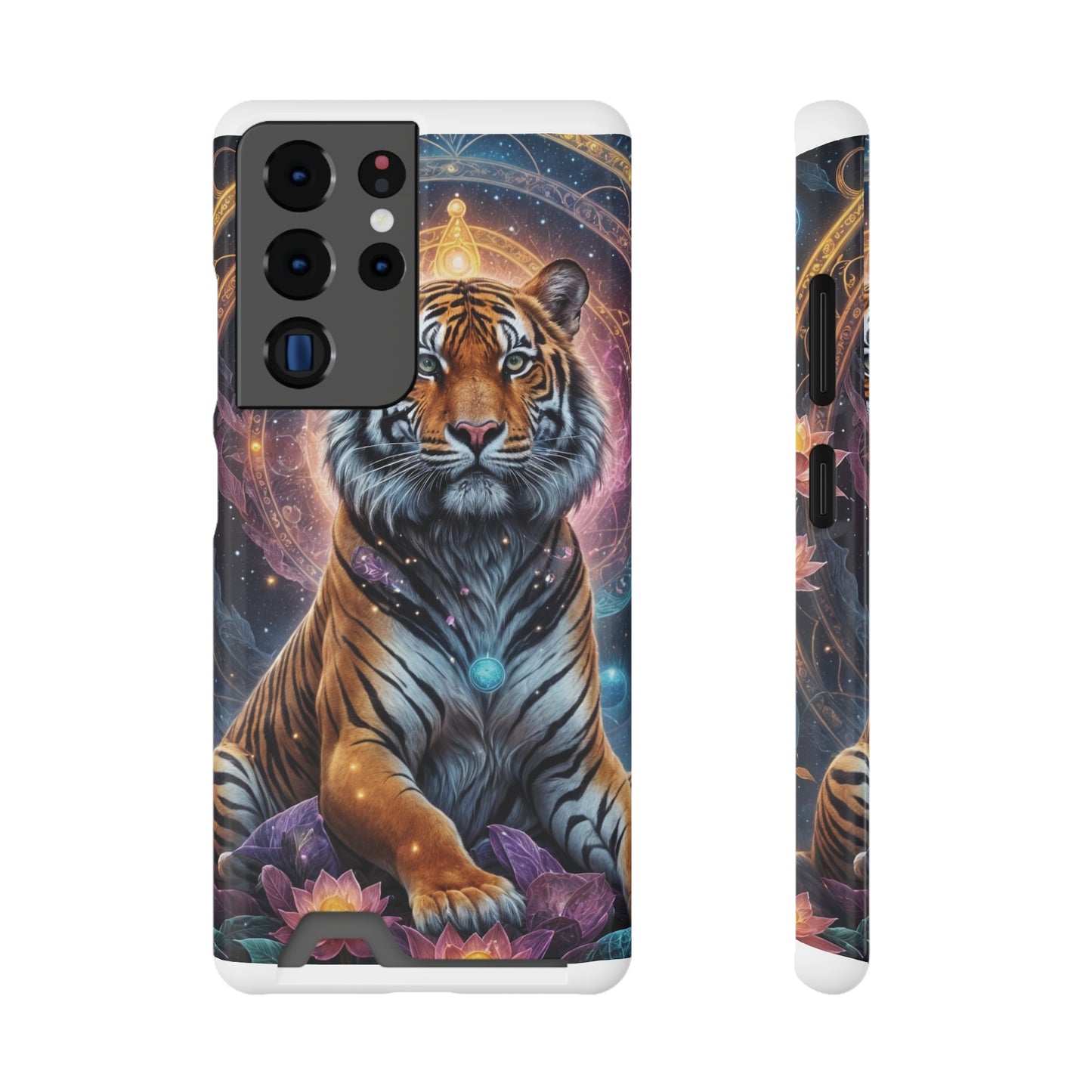 Cosmic Bengal Tiger - Phone Case With Card Holder