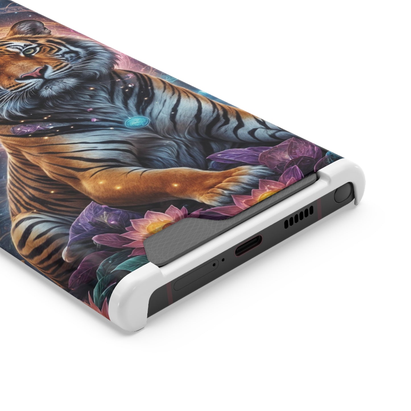 Cosmic Bengal Tiger - Phone Case With Card Holder