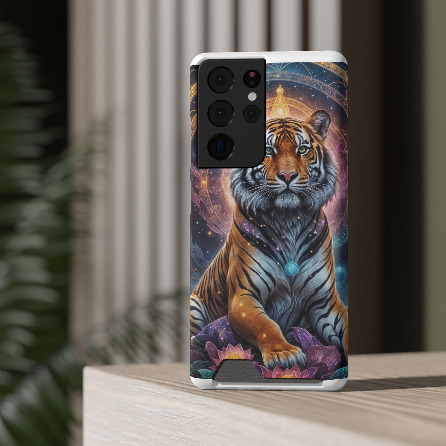 Cosmic Bengal Tiger - Phone Case With Card Holder