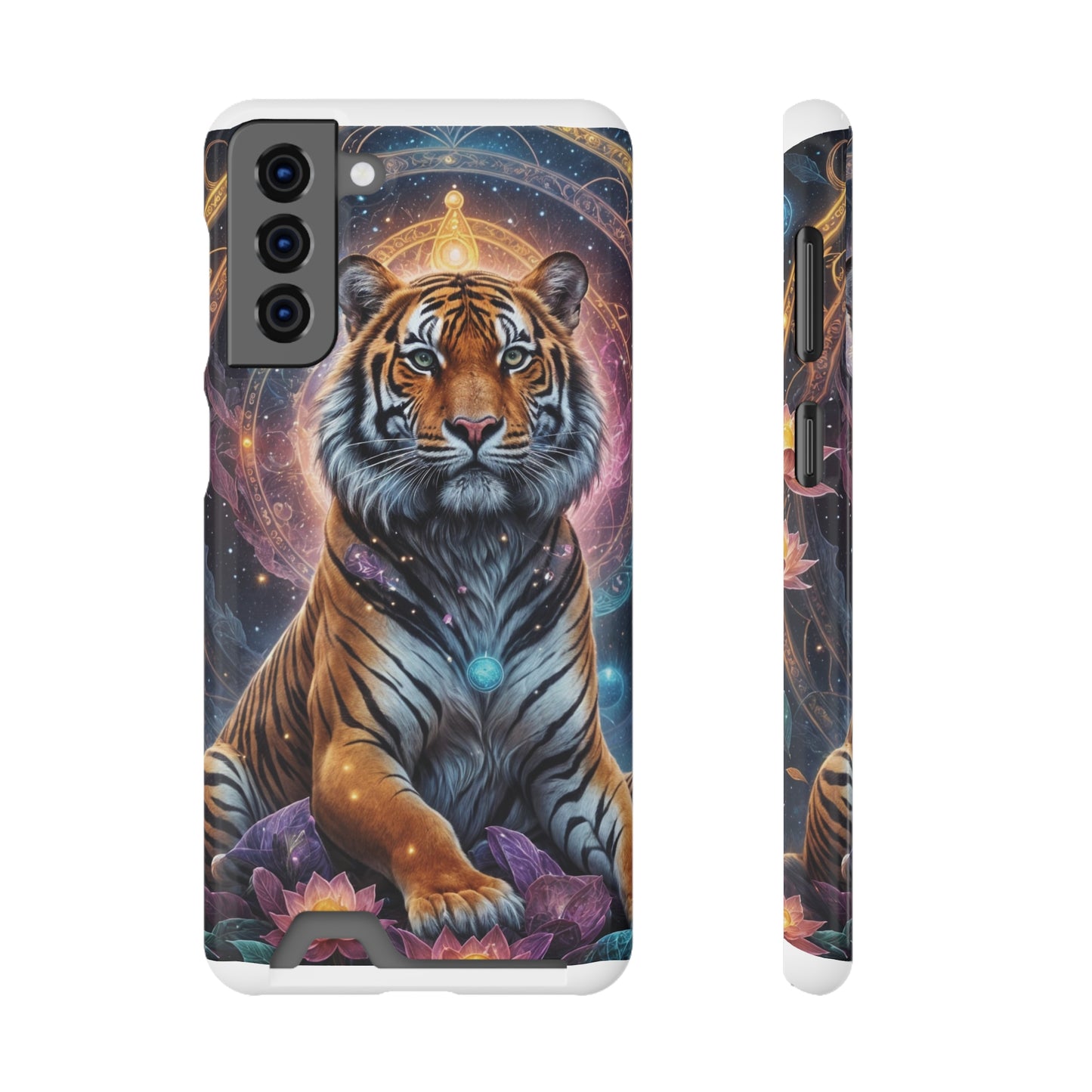 Cosmic Bengal Tiger - Phone Case With Card Holder