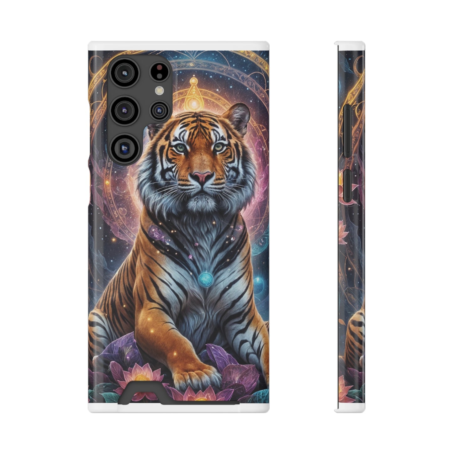 Cosmic Bengal Tiger - Phone Case With Card Holder