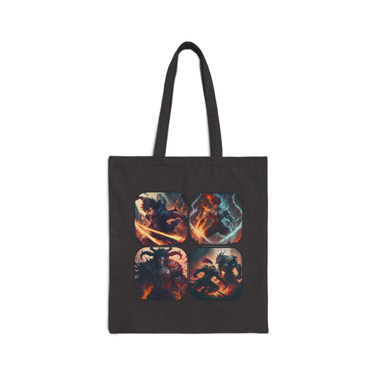 The Four Fights - Cotton Canvas Tote Bag