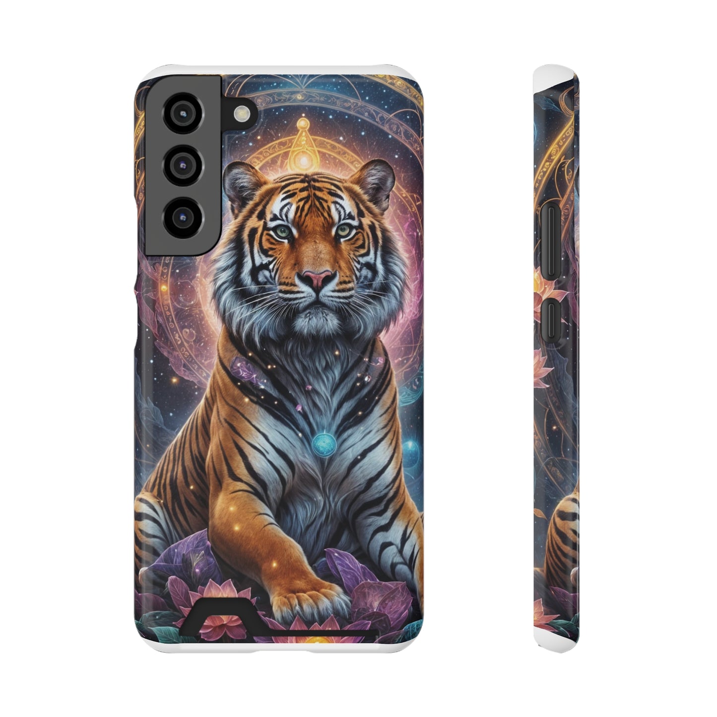 Cosmic Bengal Tiger - Phone Case With Card Holder