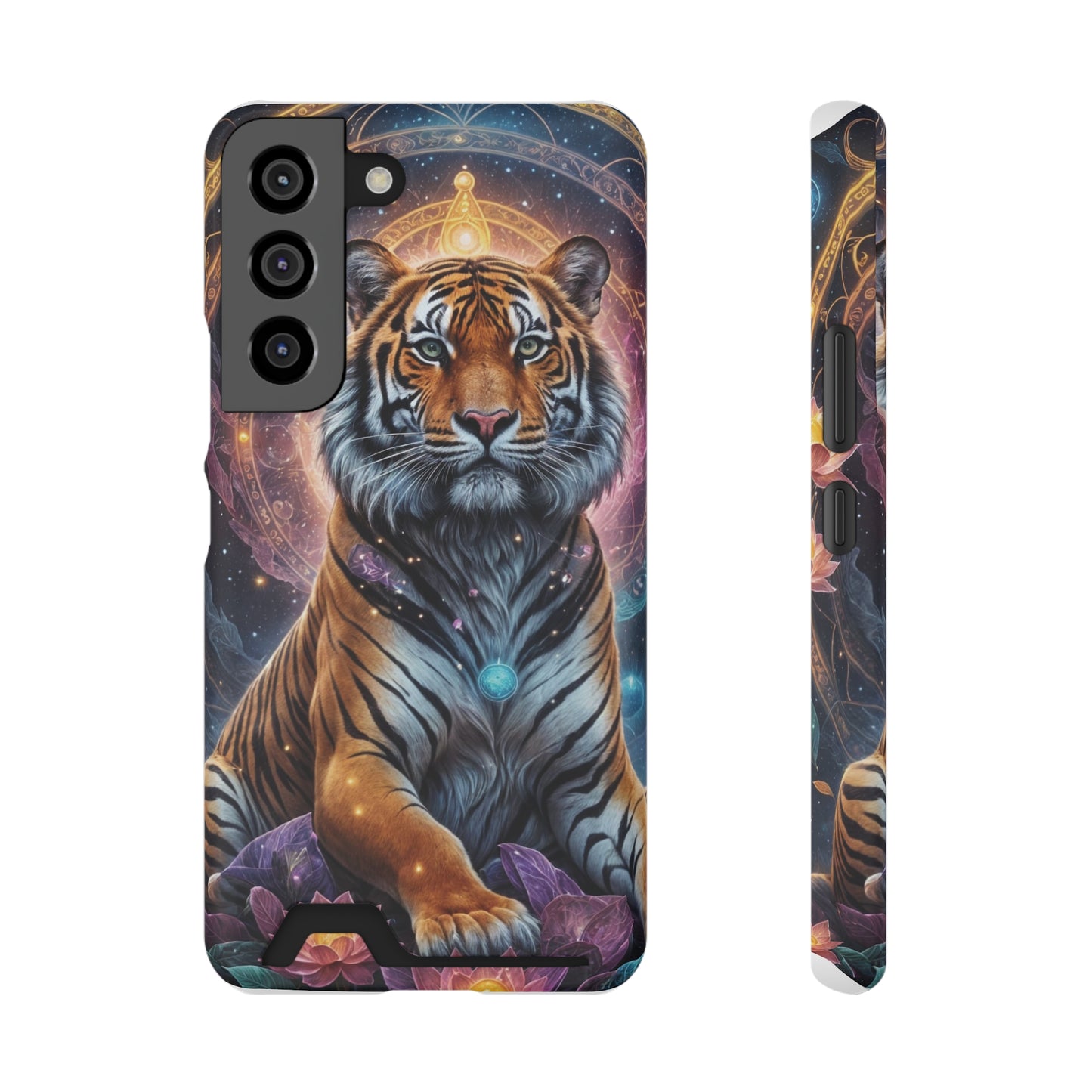 Cosmic Bengal Tiger - Phone Case With Card Holder