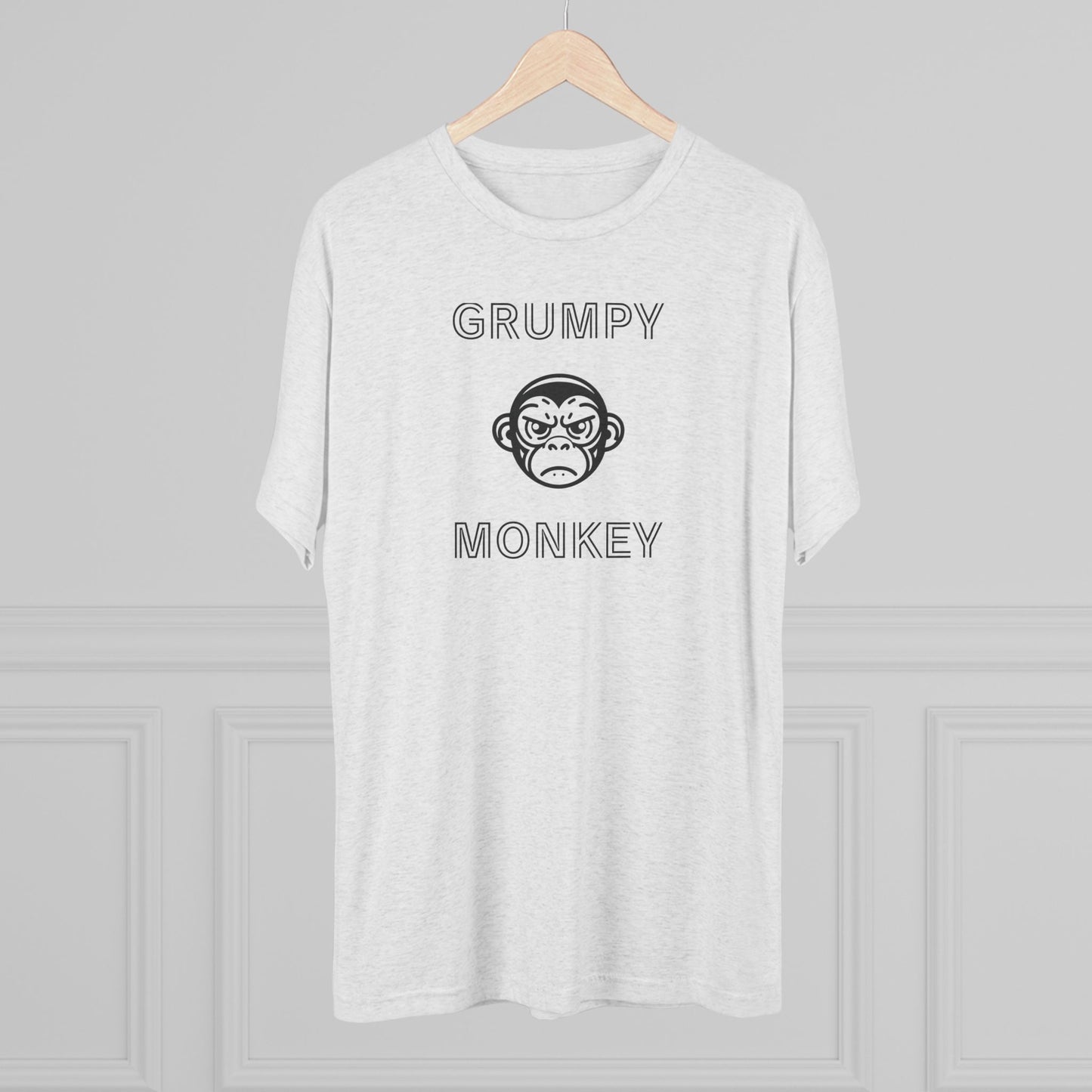 Grumpy Monkey - Tri-Blend Crew Tee