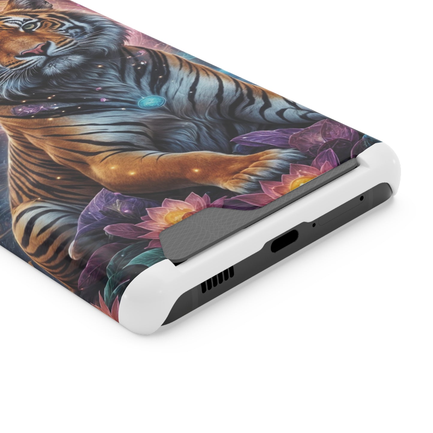 Cosmic Bengal Tiger - Phone Case With Card Holder