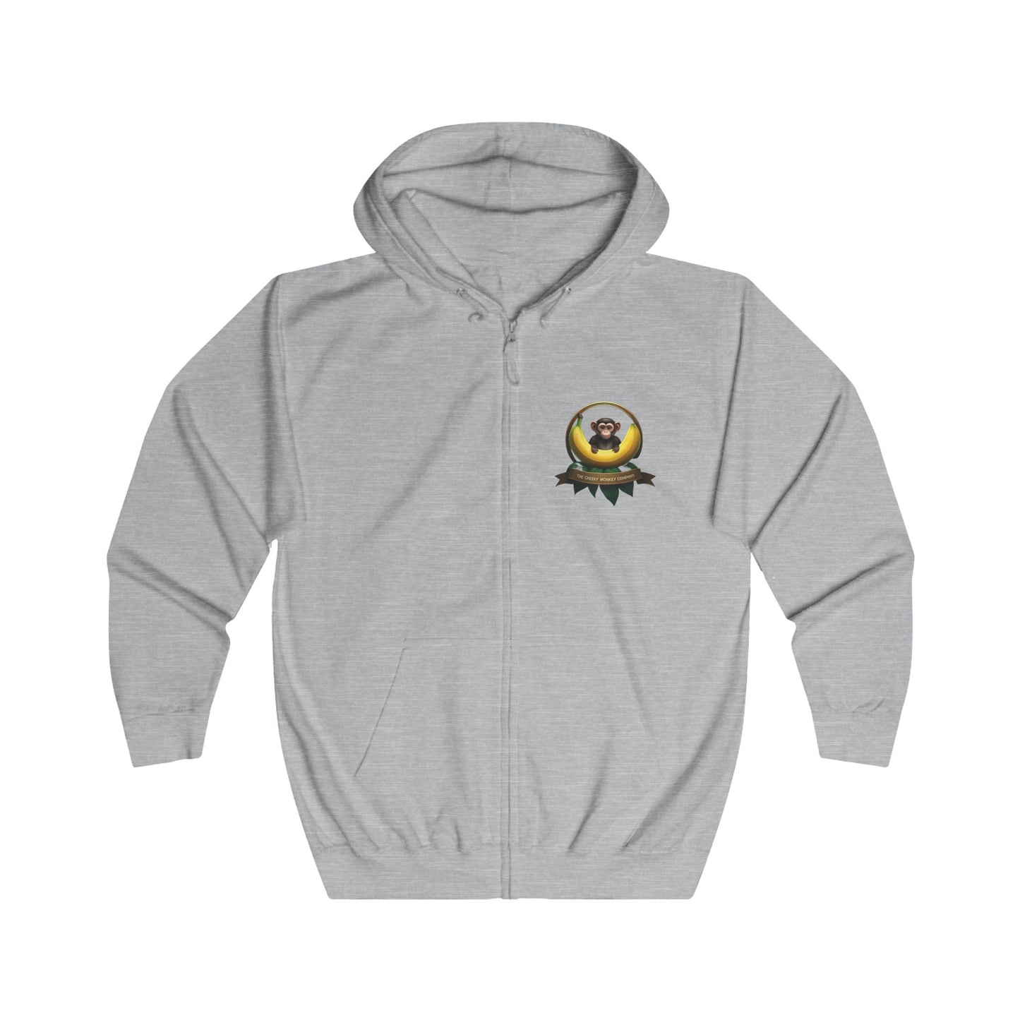 Pensive Monkey Monk - Full Zip Hoodie