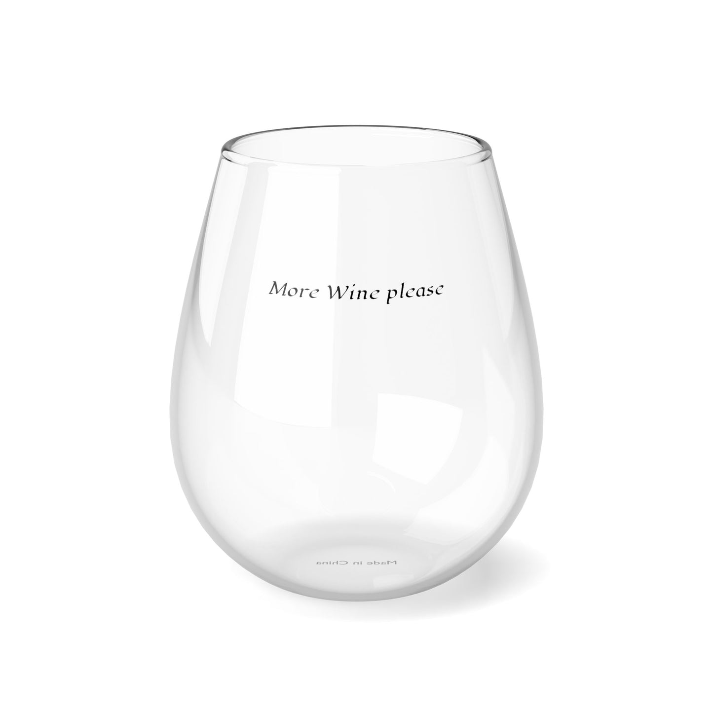 More Wine Please - Stemless Wine Glass, 11.75oz