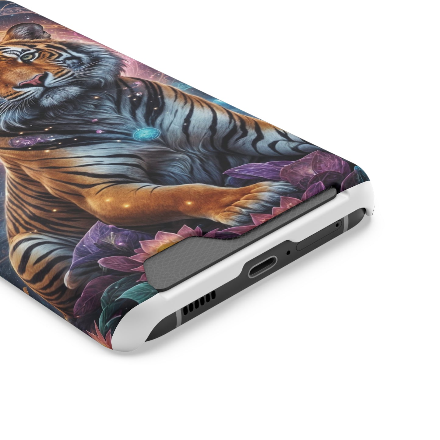 Cosmic Bengal Tiger - Phone Case With Card Holder