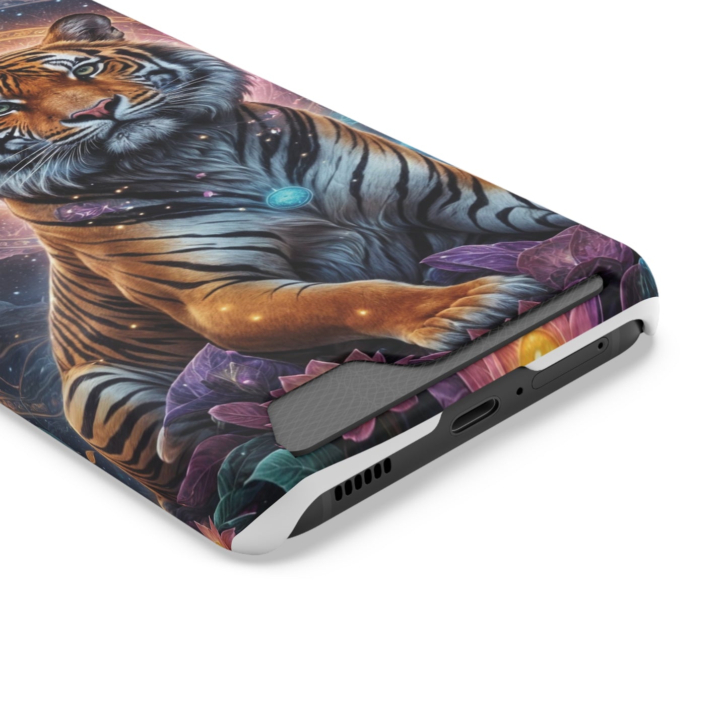 Cosmic Bengal Tiger - Phone Case With Card Holder