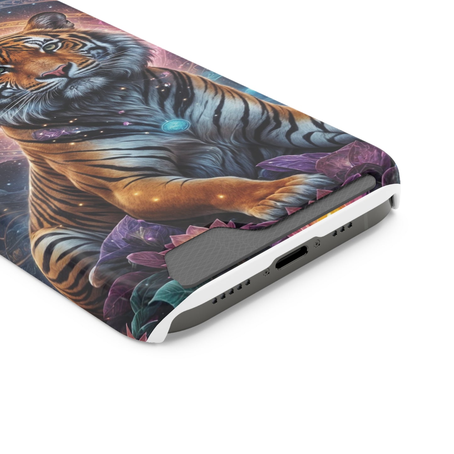 Cosmic Bengal Tiger - Phone Case With Card Holder