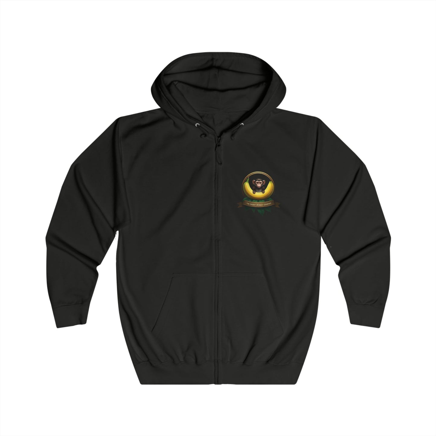 Pensive Monkey Monk - Full Zip Hoodie