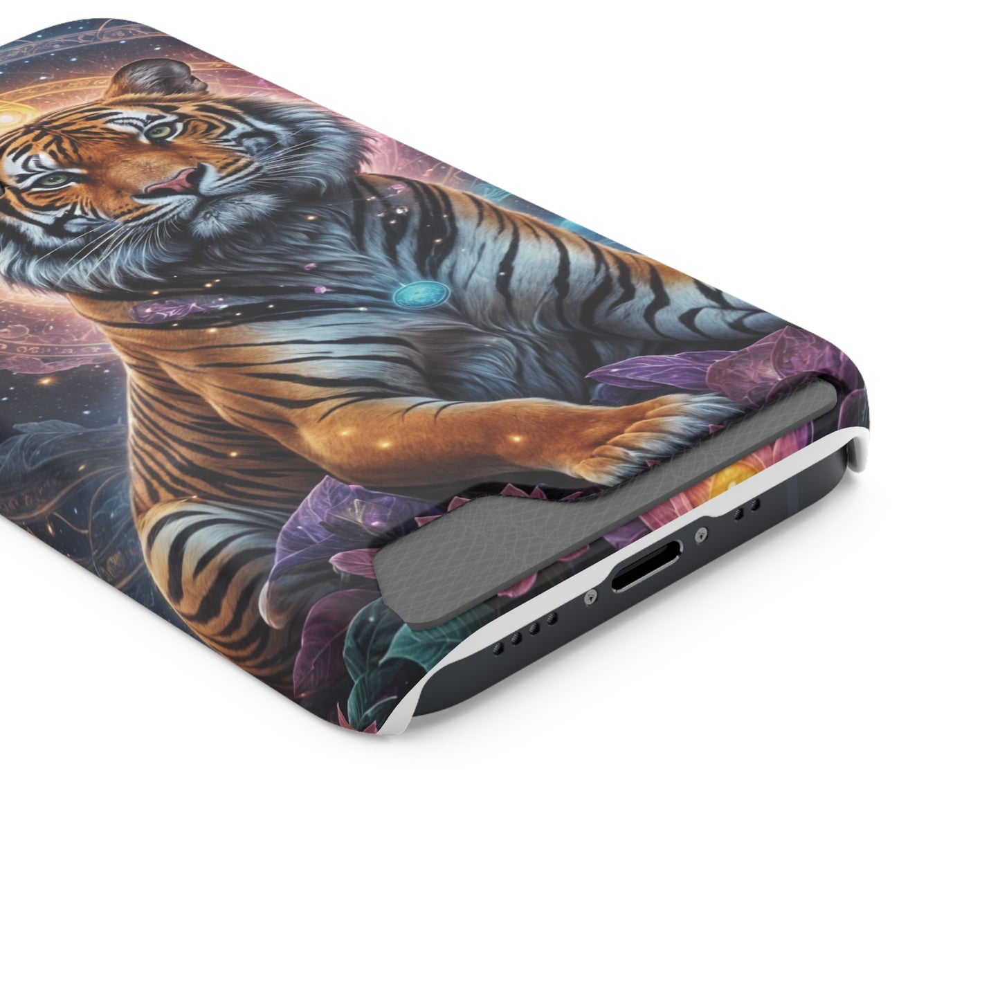 Cosmic Bengal Tiger - Phone Case With Card Holder