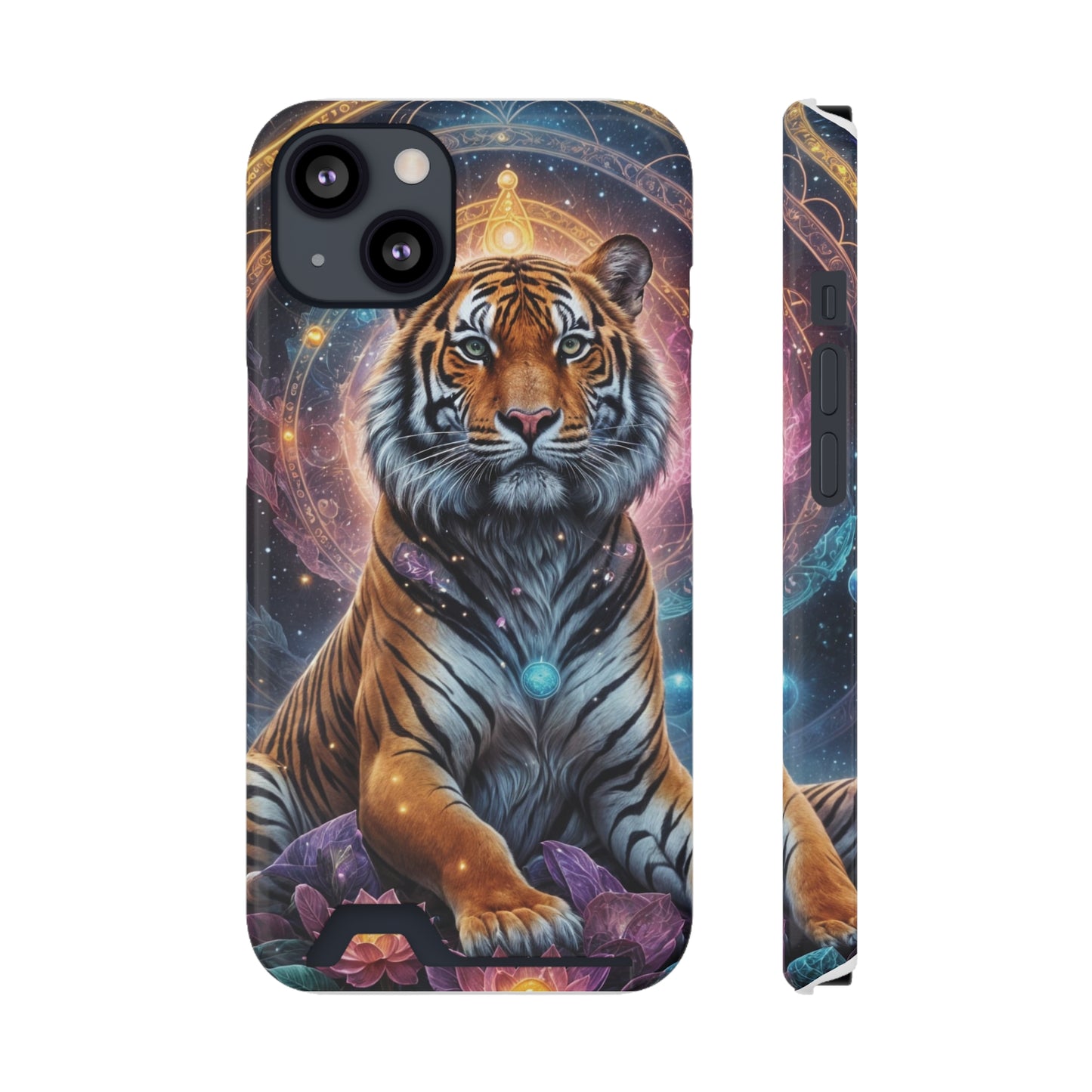 Cosmic Bengal Tiger - Phone Case With Card Holder