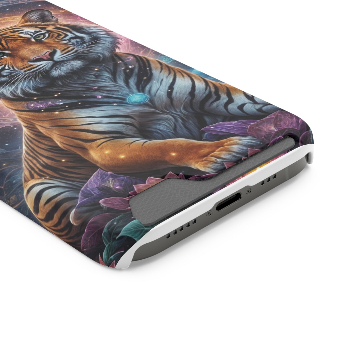 Cosmic Bengal Tiger - Phone Case With Card Holder