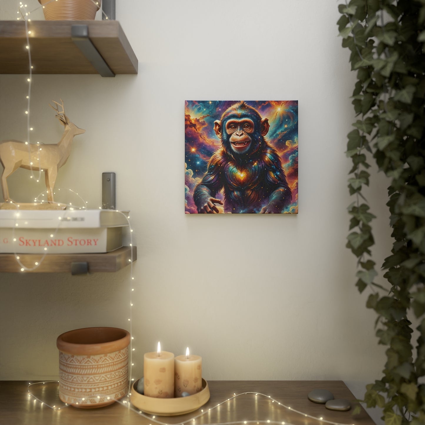 Cosmic Monkey - Canvas Photo Tile